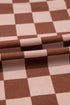High Waist Wide Leg Checkered Pull On Casual Pants